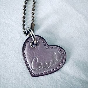 Coach rare Poppy Purple Heart leather hangtag